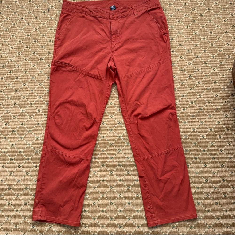 Mountain Hardwear AP Active Pants Mens 36x30 Burnt Red Stretch Hiking Outdoor